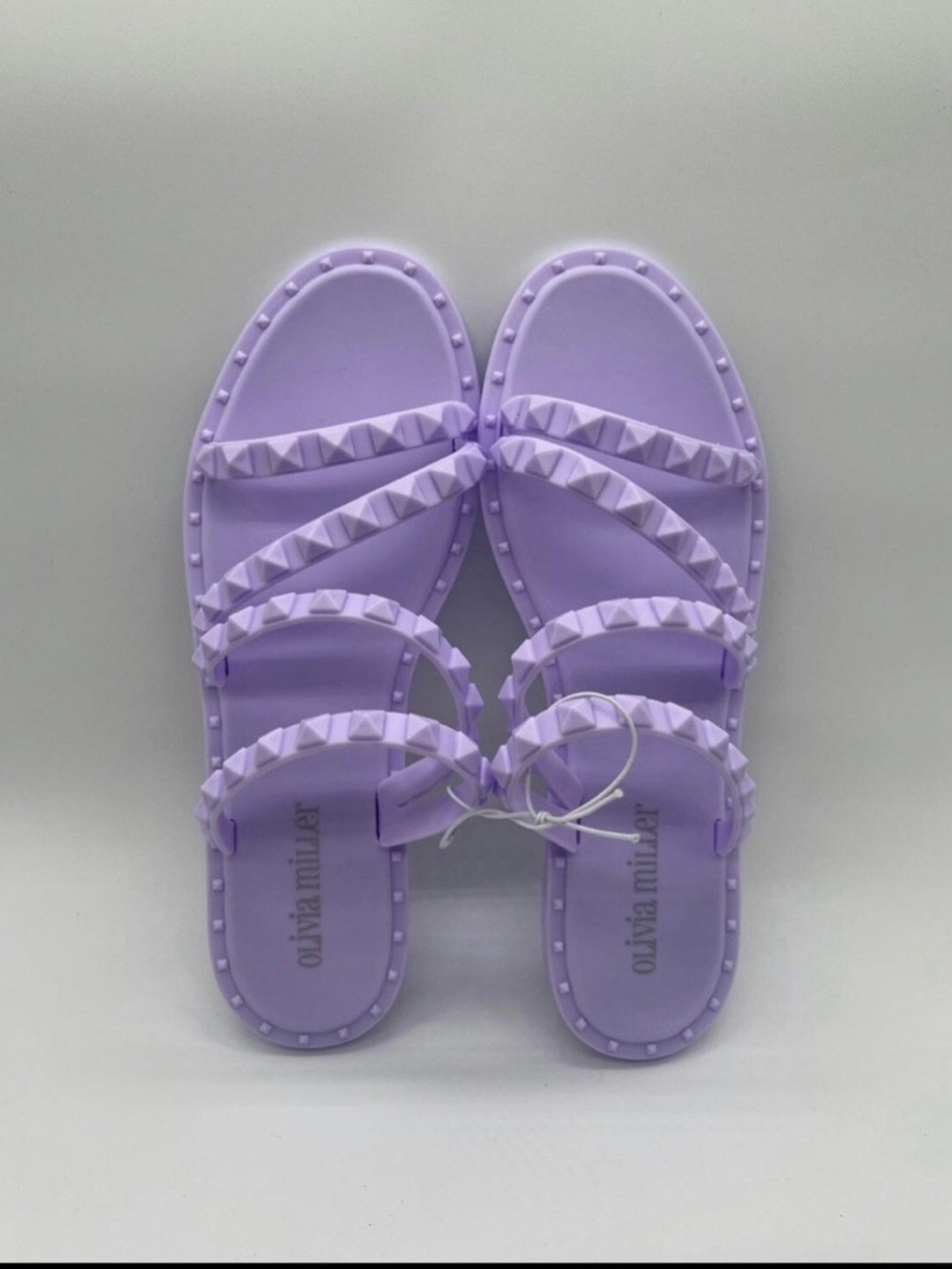 NEW Olivia Miller Lilac Studded Strappy Sandals 🚨🚨INK Stain SEE PICTURES